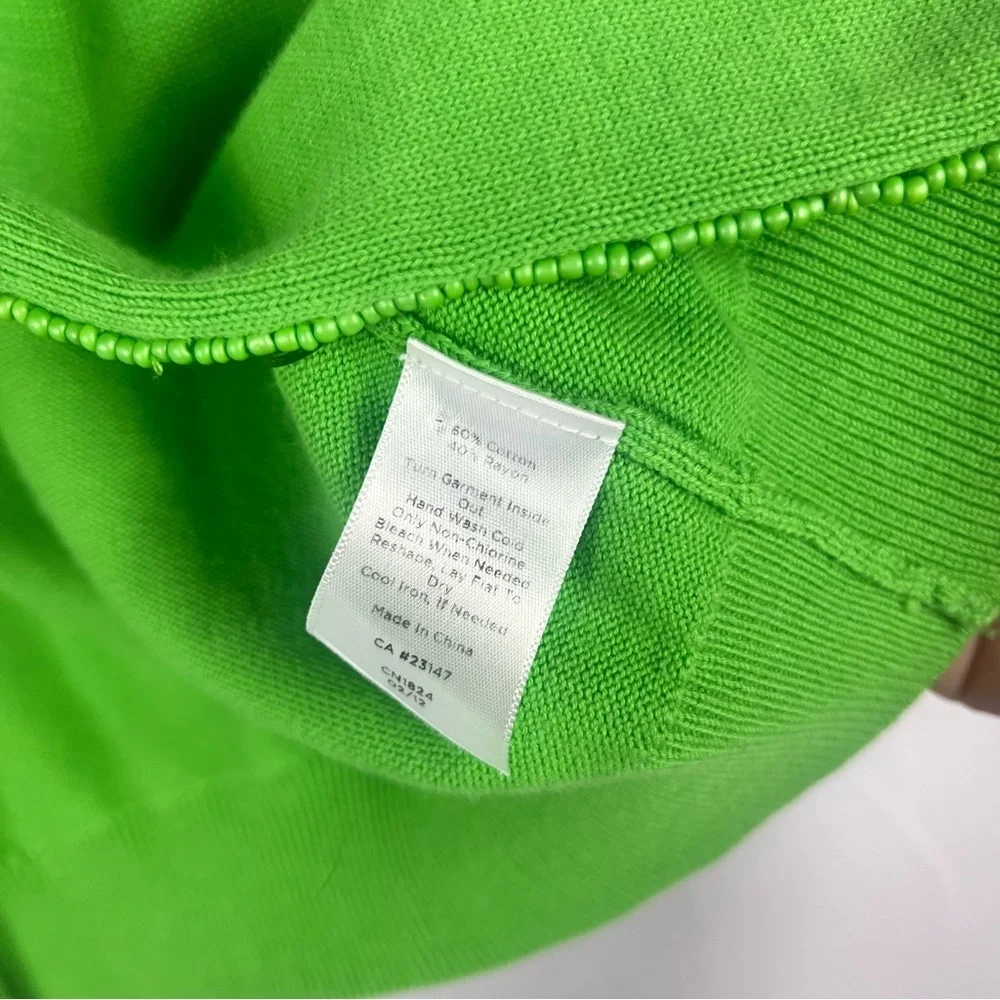 Talbots Green Embellished Women's Cardigan Sweater